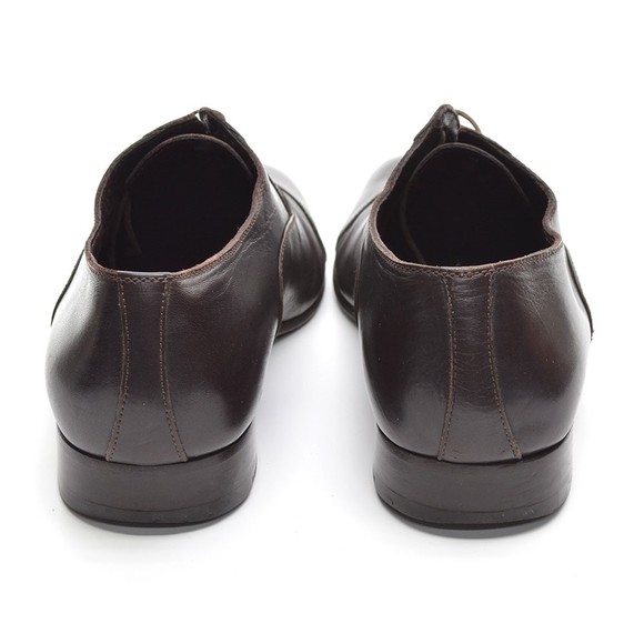 Men A. Testoni Basic Brown Leather Cap Toe Oxfords 10 M